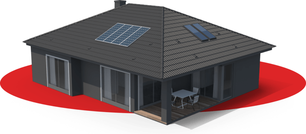 Haus mit Wärmepumpe und Solaranlage – Meisterbetrieb Kelm Peine