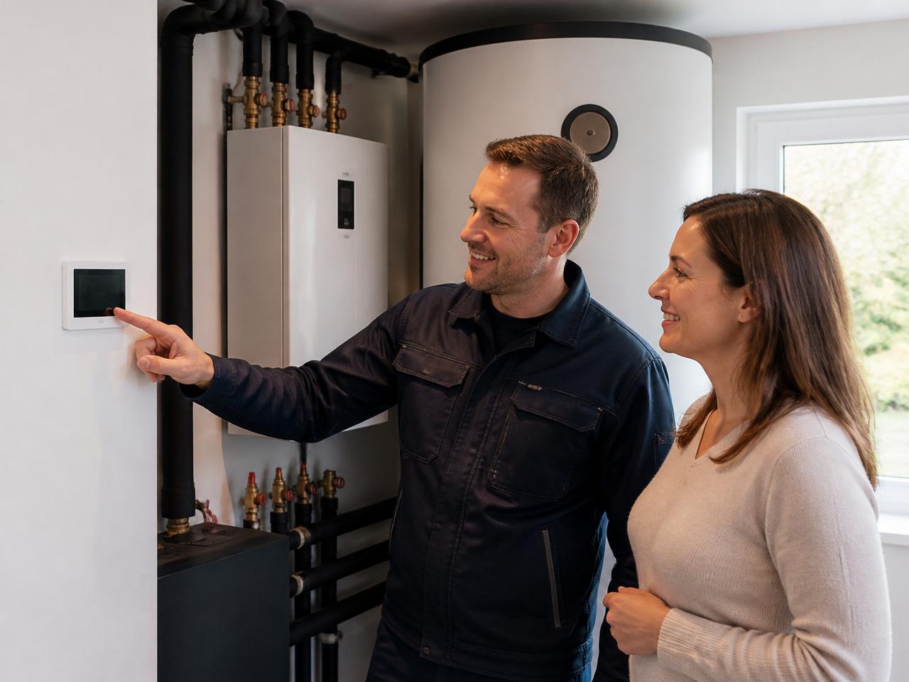 Fertig modernisierte Heizungsanlage – Übergabe an den Kunden